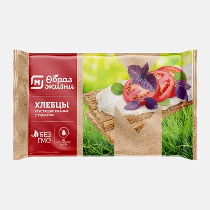 Хлебцы хрустящие ржаные с томатом М Образ Жизни 100г