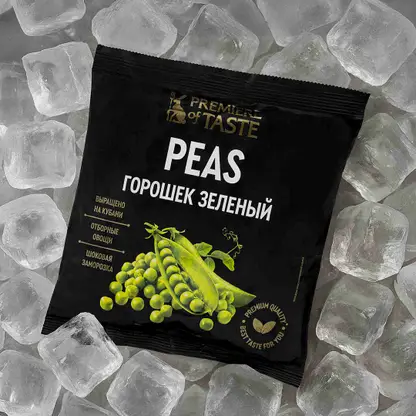 Горошек зелёный быстрозамороженный Premiere of Taste 400г