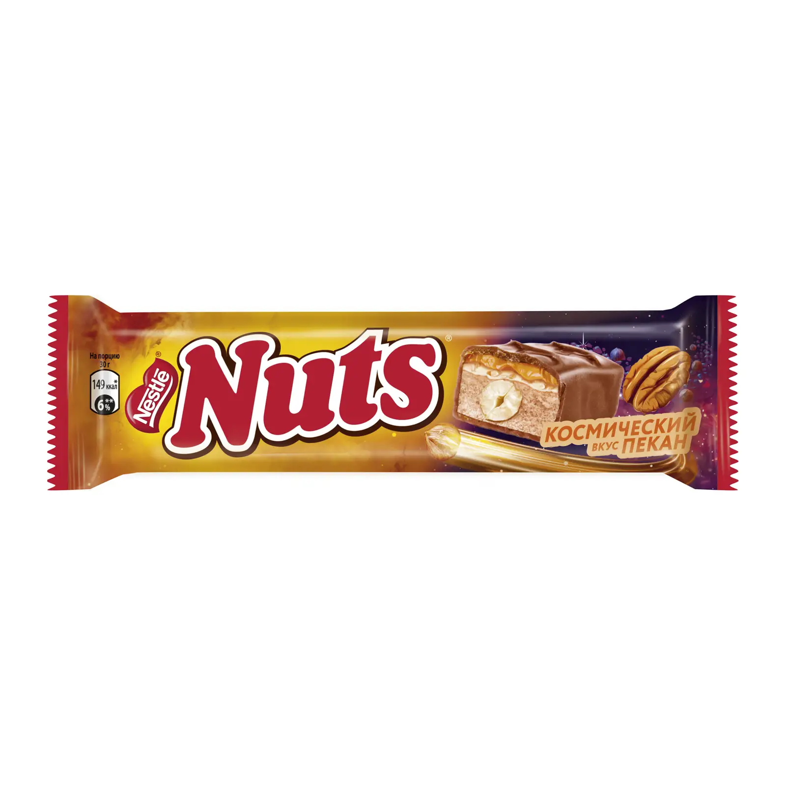 Изображение товара Батончик шоколадный Nuts Duo вкус кленового пекана 60г