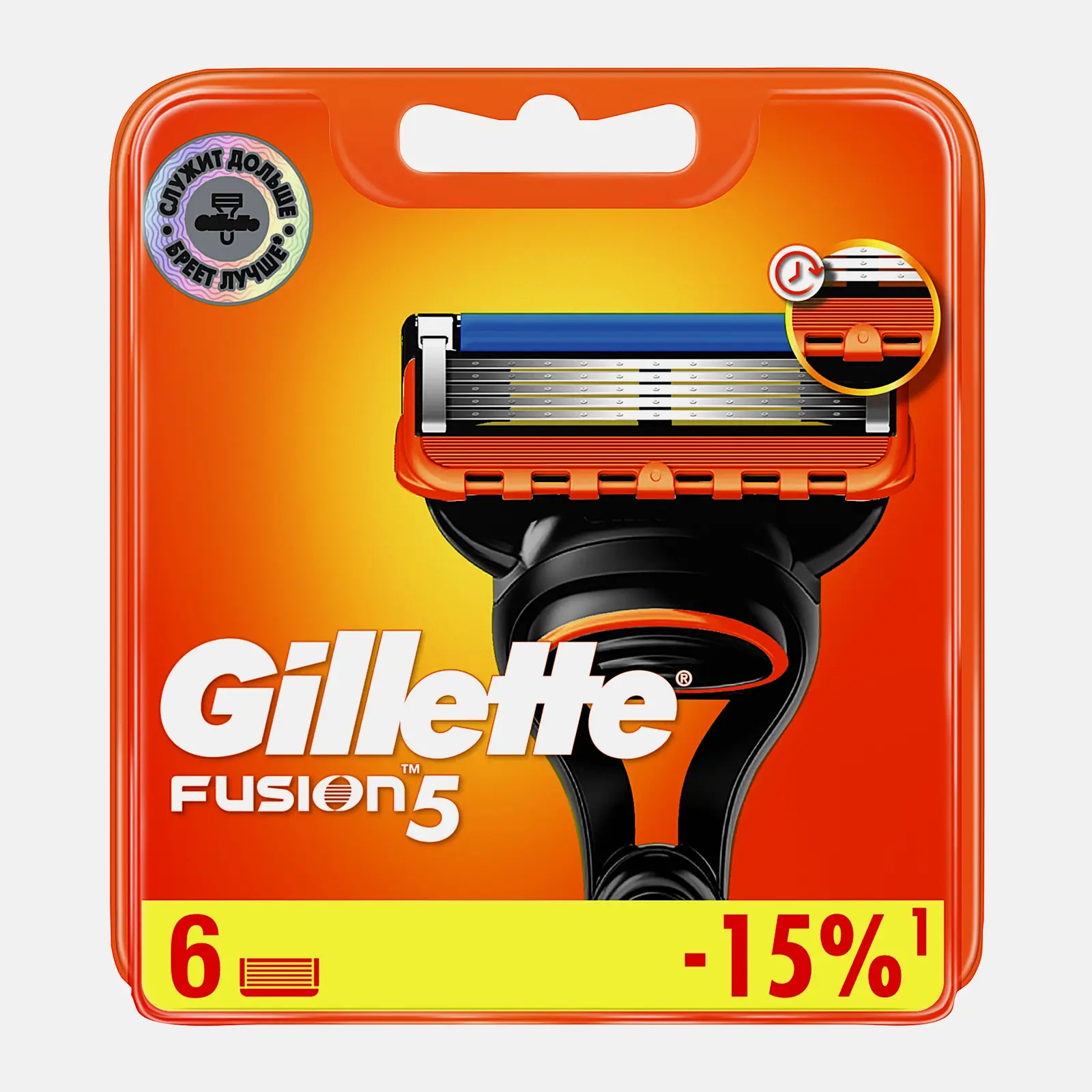 Сменные кассеты для бритья Gillete Fusion 6шт