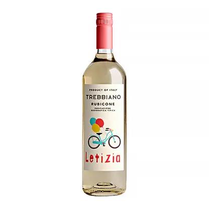 Вино Летиция треббьяно рубиконе белое полусладкое 9.5% 750мл