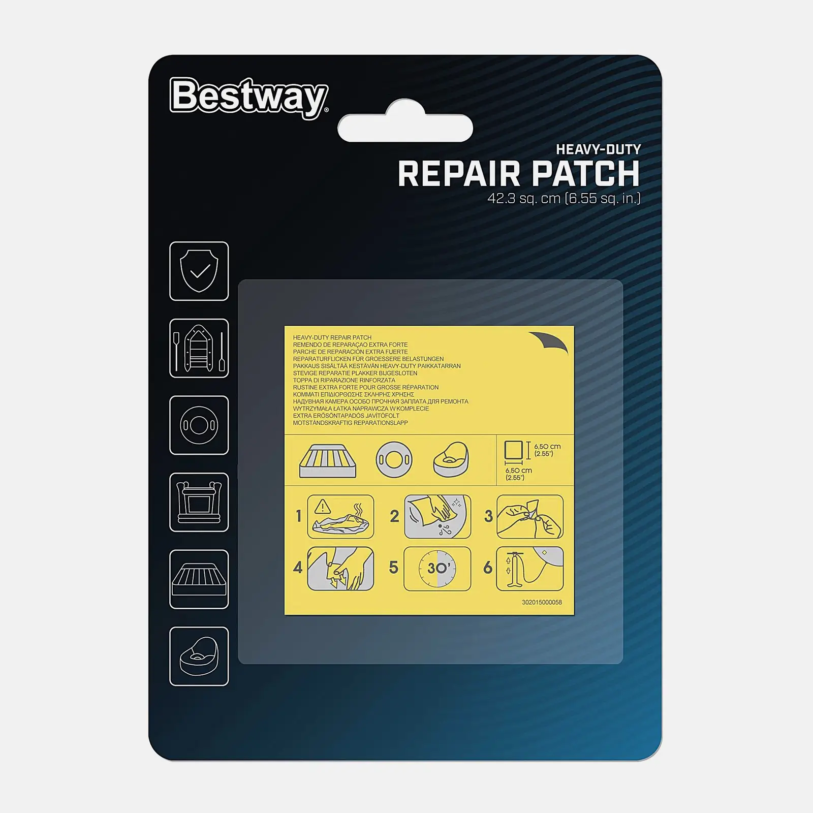Ремкомплект заплатки 10шт 6.5*6.5см Bestway
