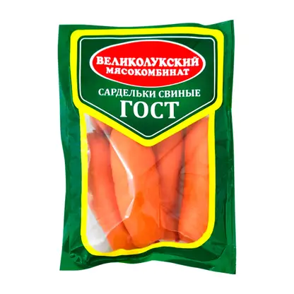 Изображение товара Сардельки Великолукский МК Свиные вареные 500г