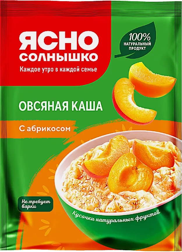 Каша Ясно Солнышко Овсяная с абрикосом 45г