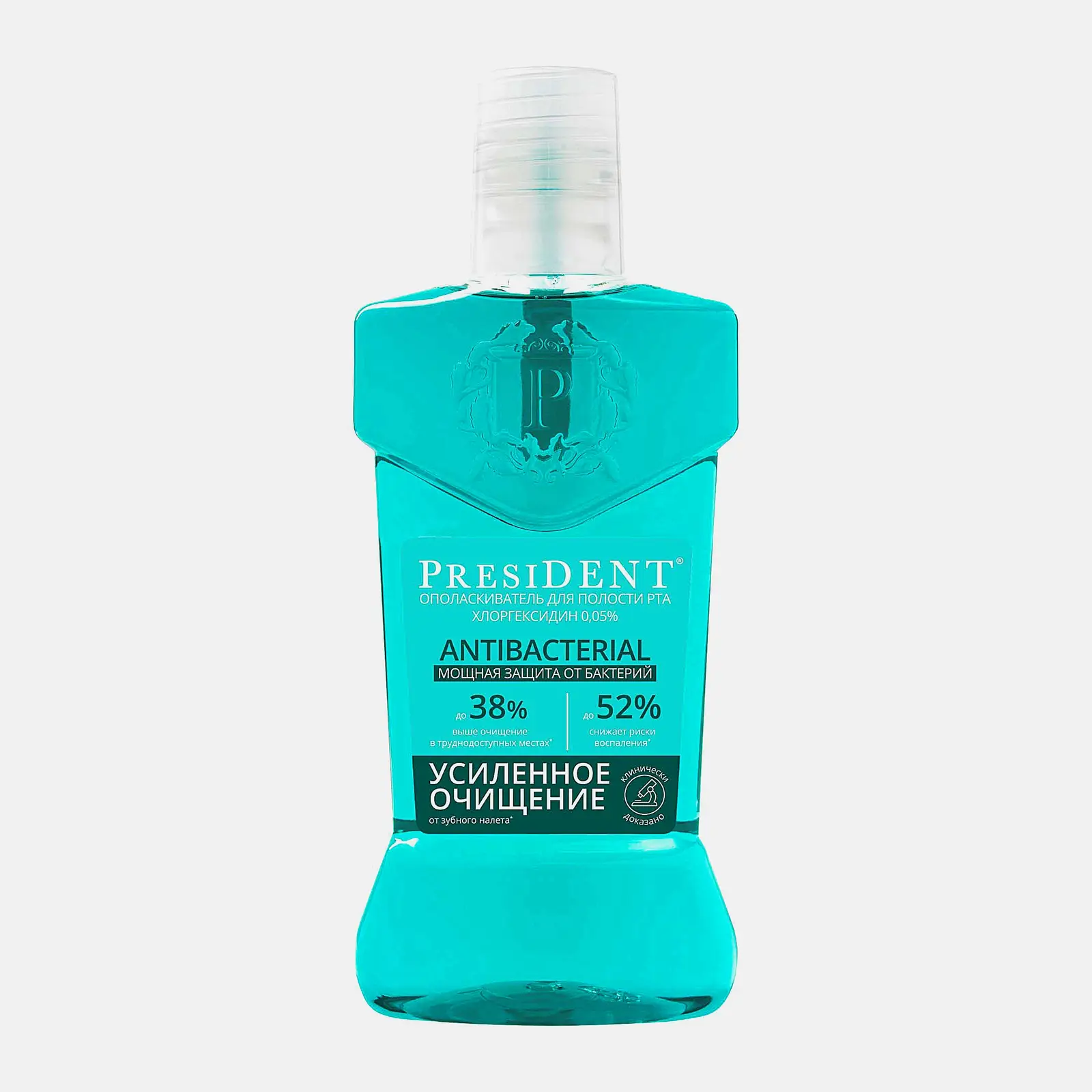 Ополаскиватель для полости рта Antibacterial President 400мл Ополаскиватель для полости рта Antibacterial President 400мл