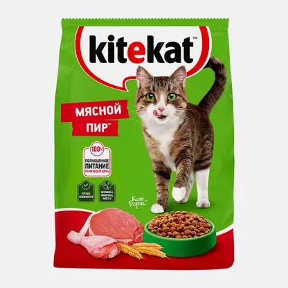 Сухой корм для кошек Мясной пир Kitekat 1.3кг