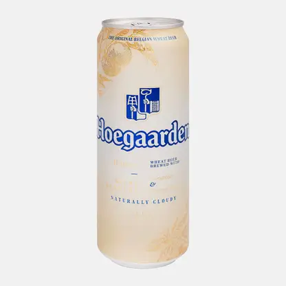 Пивной напиток Hoegaarden белый светлый нефильтрованный пастеризованный 4.9% 450мл