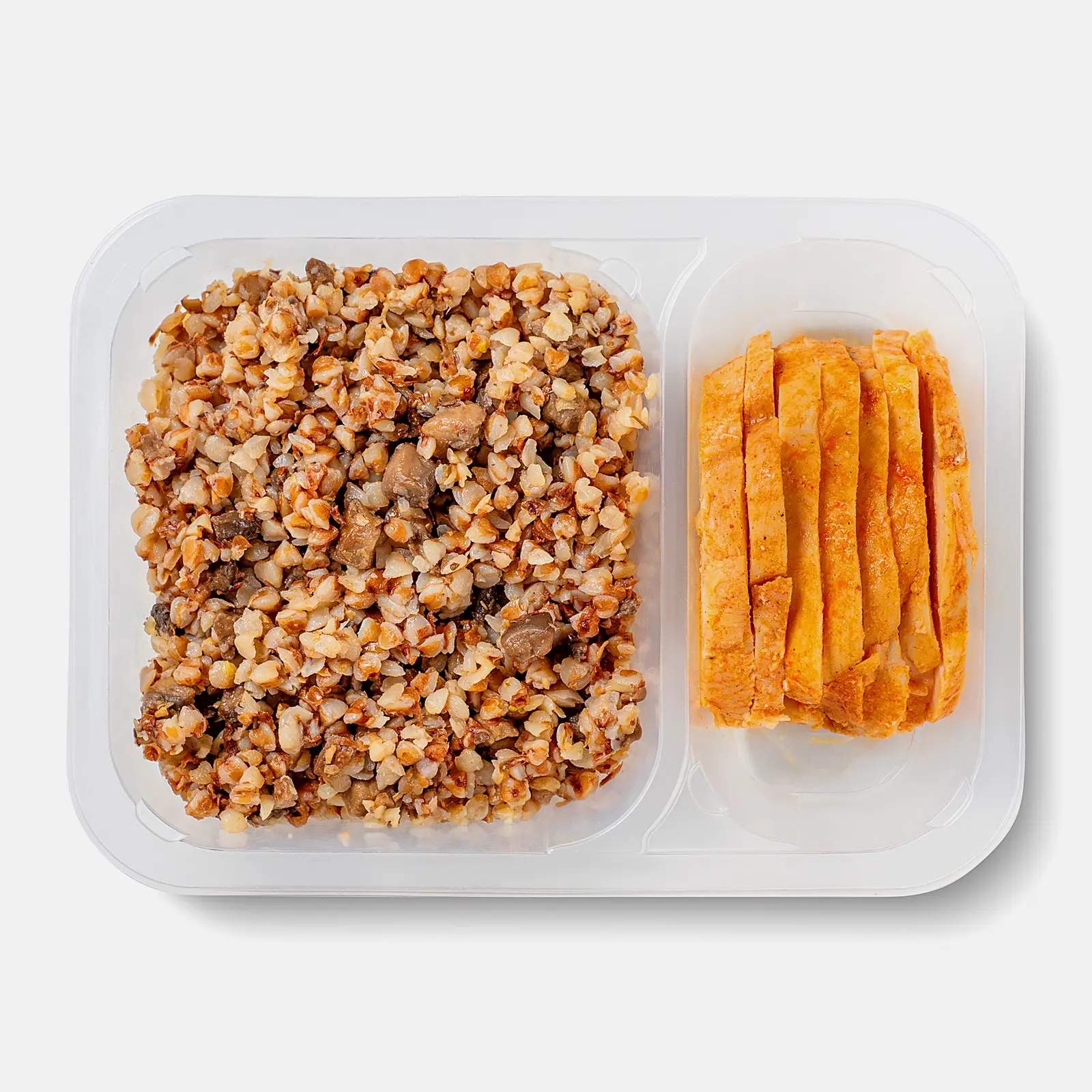 Курица су-вид с гречкой грибами и луком 270г