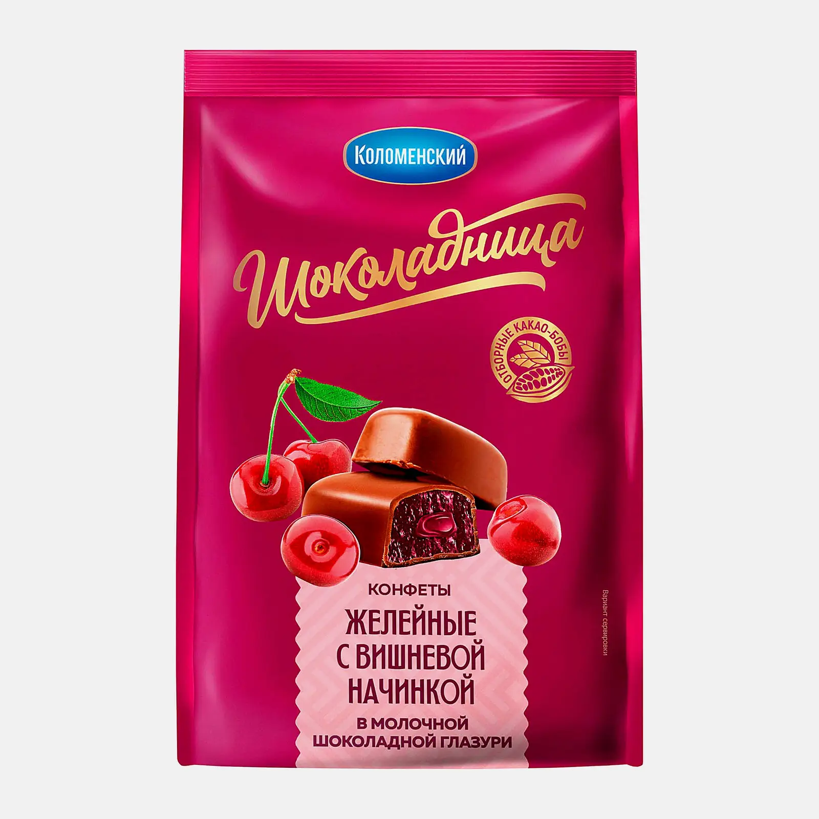Изображение товара Желейные конфеты с вишневой начинкой и молочной глазурью 160г Шоколадница