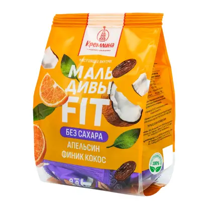 Изображение товара Конфеты Кремлина неглазированные Мальдивы Фит финик апельсин 240г