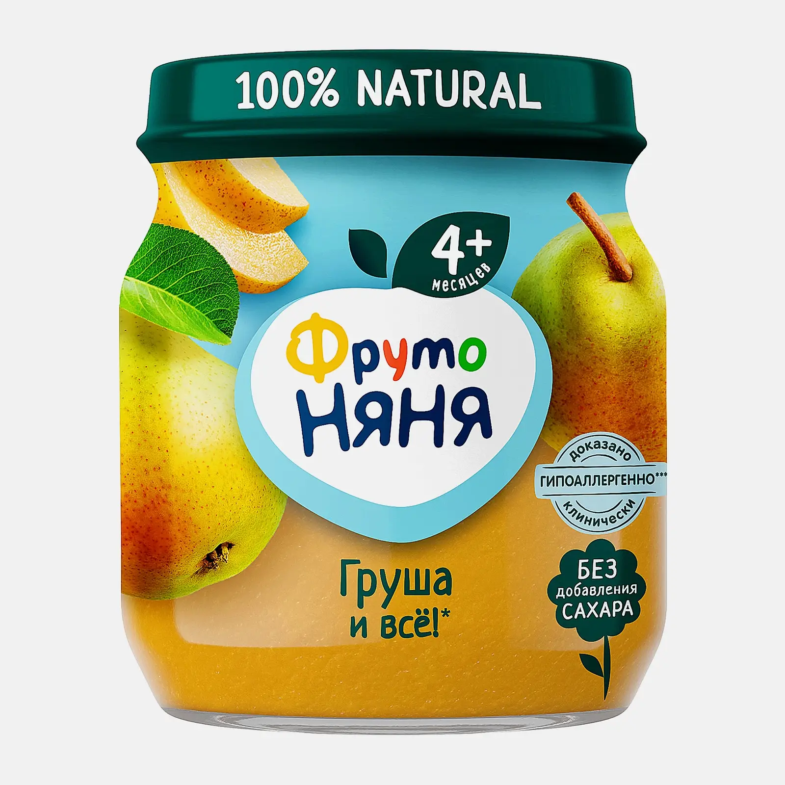 Изображение товара Грушевое пюре с 4 месяцев Фрутоняня 100г