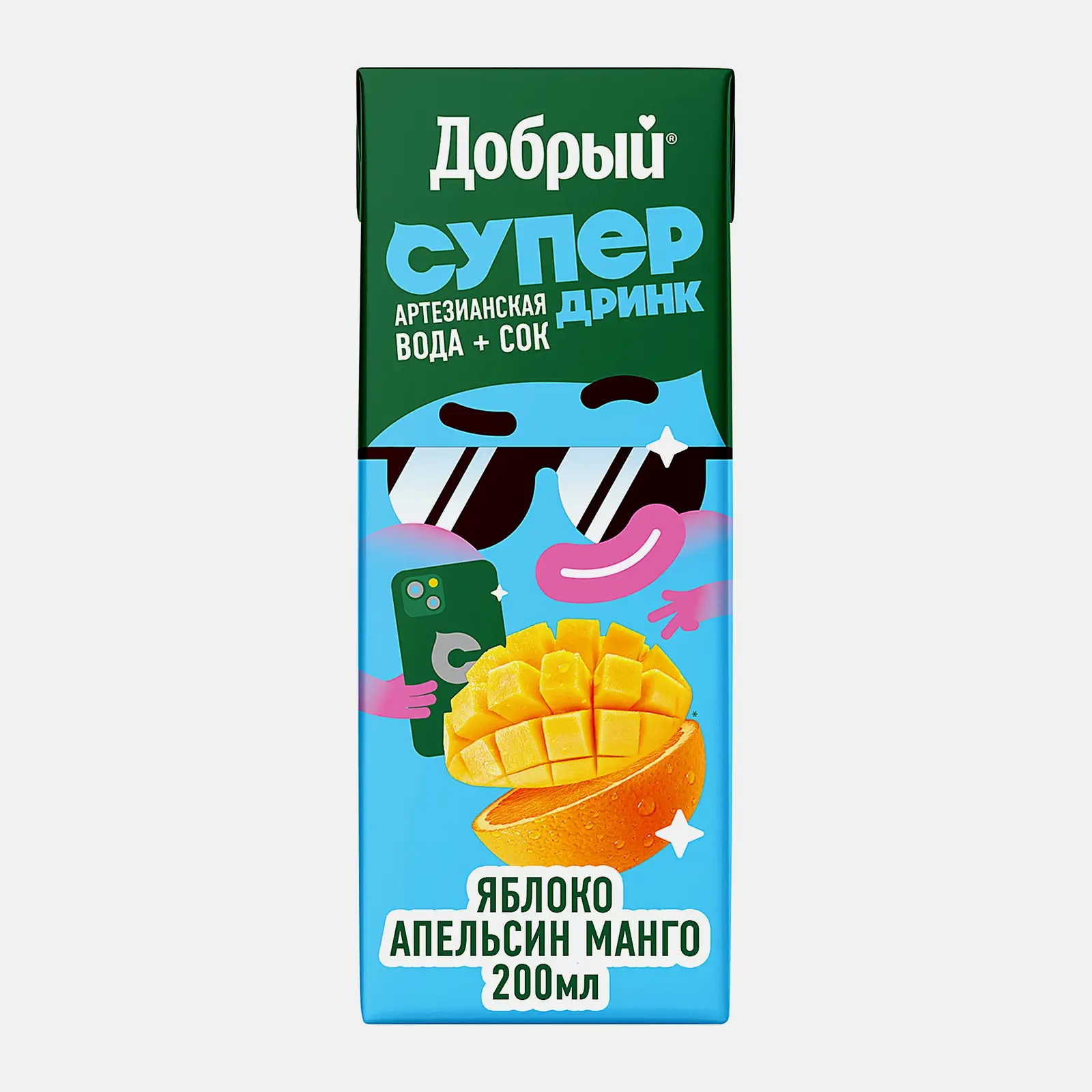 Напиток Добрый ActiveKid яблоко-апельсин-манго 200мл Напиток Добрый ActiveKid яблоко-апельсин-манго 200мл