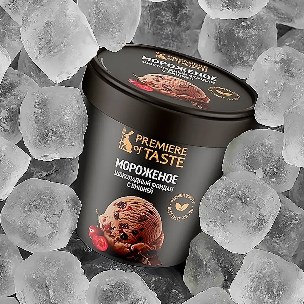Мороженое Шоколадный фондан с вишней Premiere of Taste 330г Мороженое Шоколадный фондан с вишней Premiere of Taste 330г