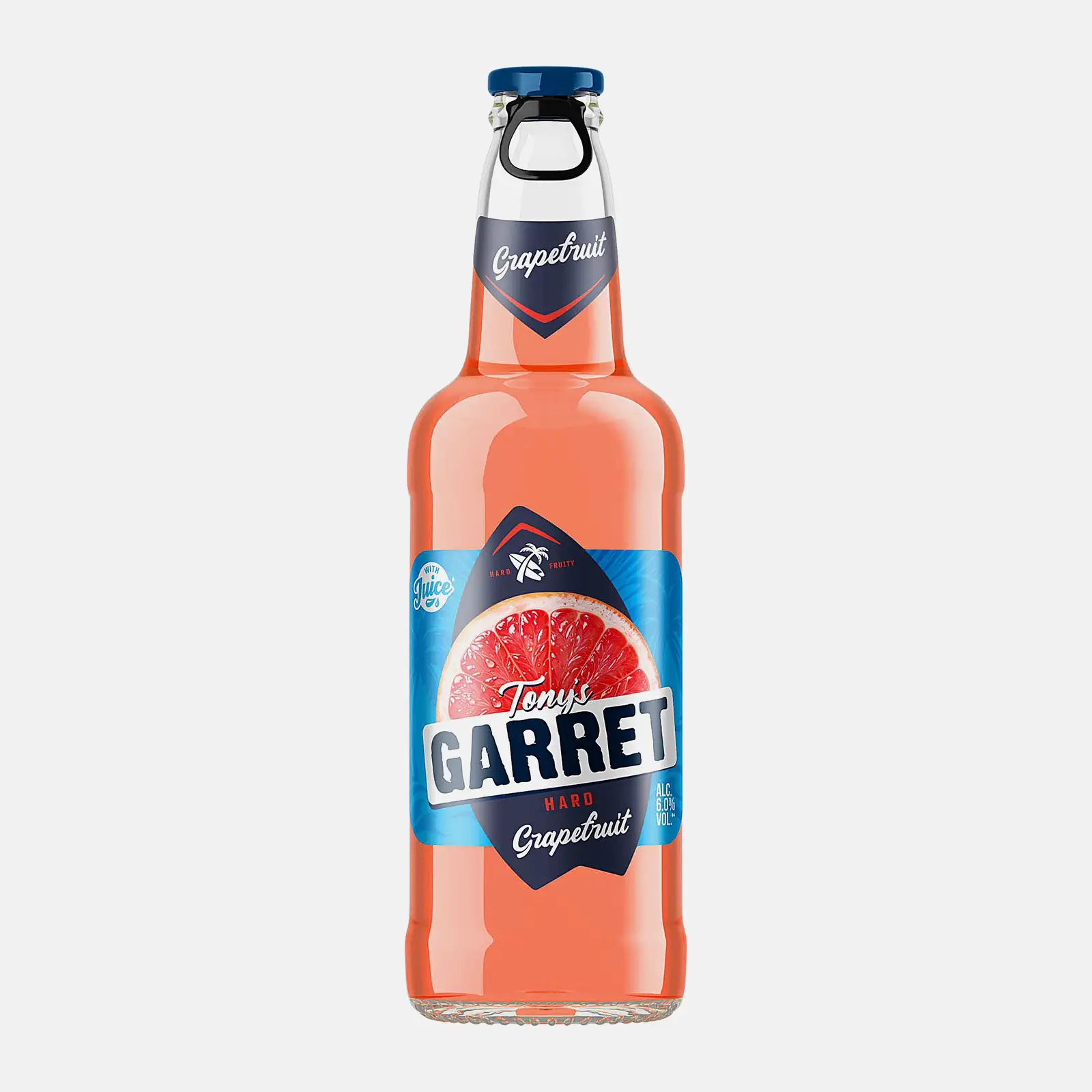 Пивной напиток Tonys Garret Hard Grapefruit пастеризованный 6% 400мл