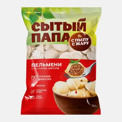 Пельмени с сочным мясом Сытый папа 700г