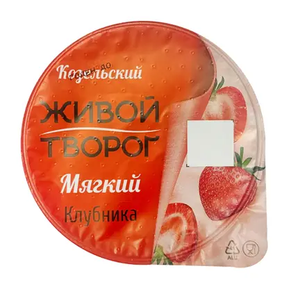 Изображение товара Творог мягкий Клубника Козельское Молоко 3.5% 125г