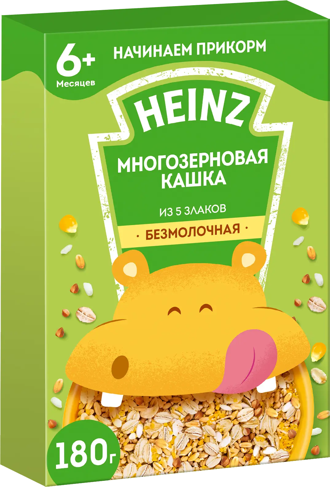 Каша Heinz многозерновая 5 злаков безмолочная 180г - Магнит-Продукты