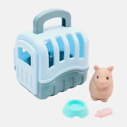 Питомец в переноске с миской 907998185 в ассортименте