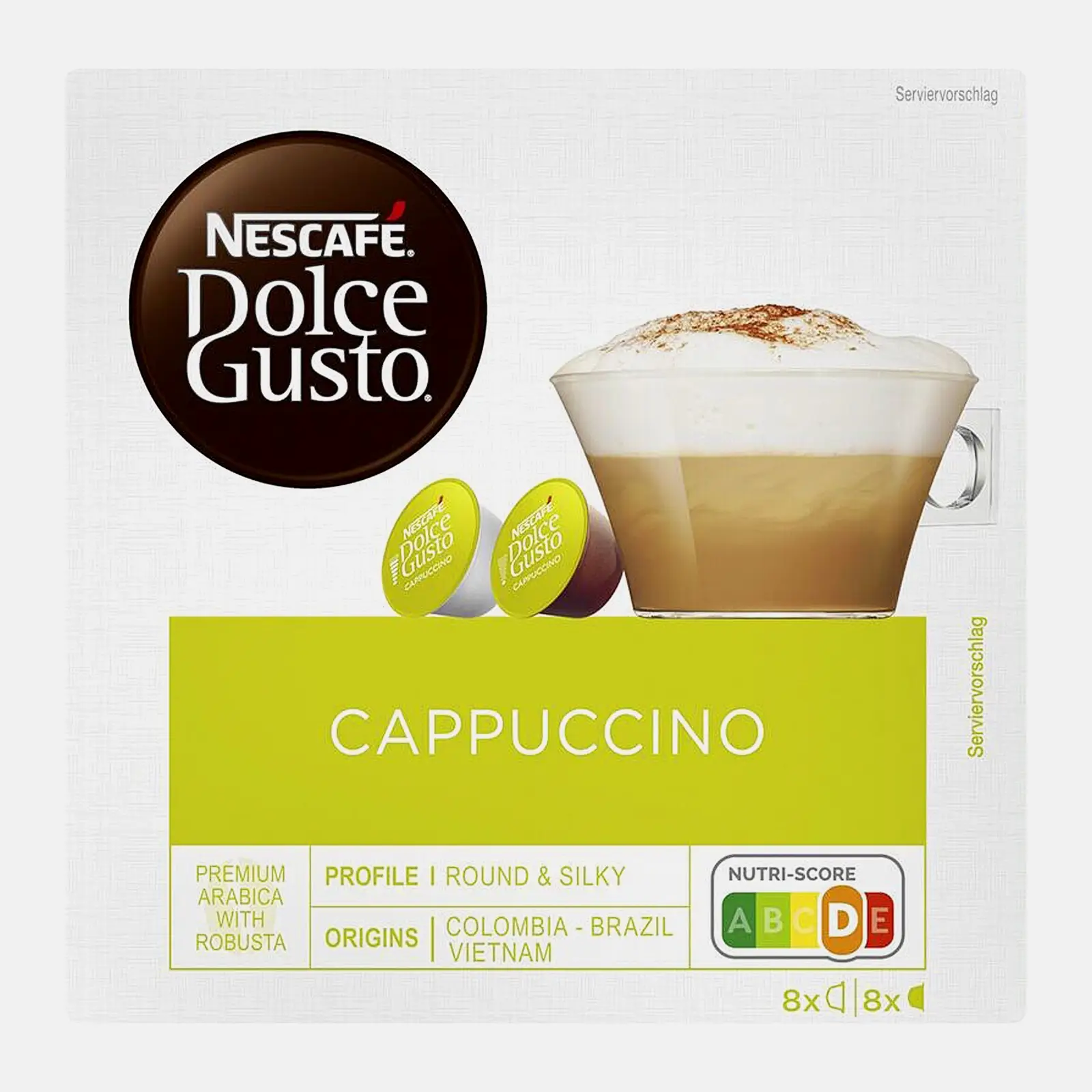 Изображение товара Кофе в капсулах Nescafe Dolce Gusto Cappuccino 186.4 г для автоматов