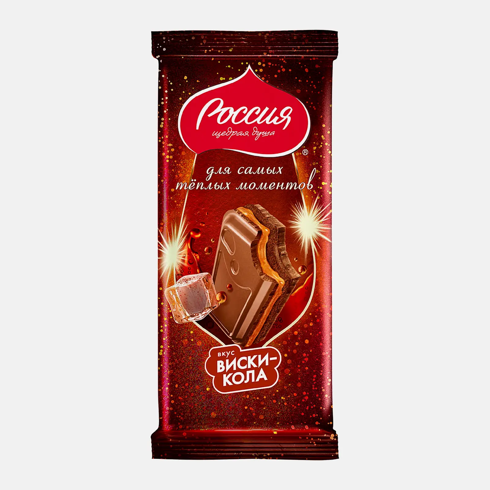 Изображение товара Молочный шоколад со вкусом Виски-кола Россия Щедрая Душа 200г