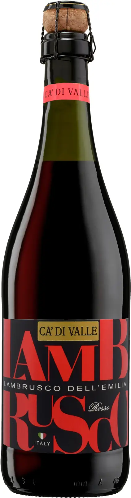 Вино игристое Lambrusco Ca di Valle красное полусладкое 9.5% 750мл