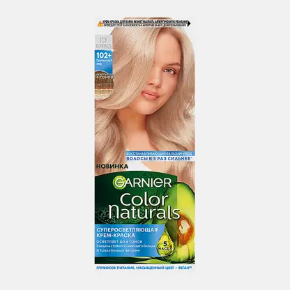Краска для волос Color Naturals Garnier 102+ Платиновый лёд 112мл