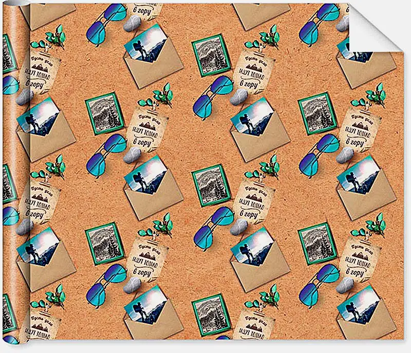 Упаковочная бумага Арт дизайн глянцевая 70*100см