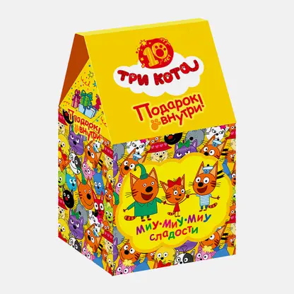 Хрустящие шарики Три кота с подарком Toy&Joy 15г