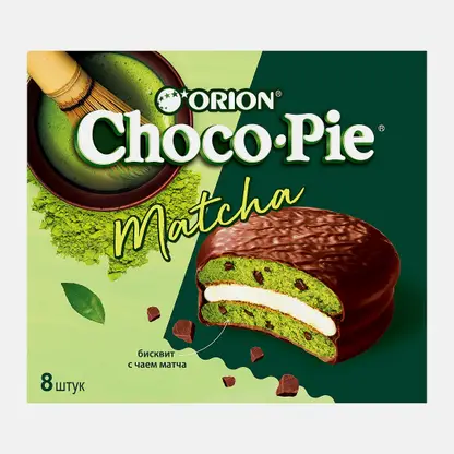 Печенье бисквитное с чаем матча Choco Pie 240г