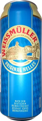 Пиво Weissmuller Original Helles светлое фильтрованное 5.3% 500мл