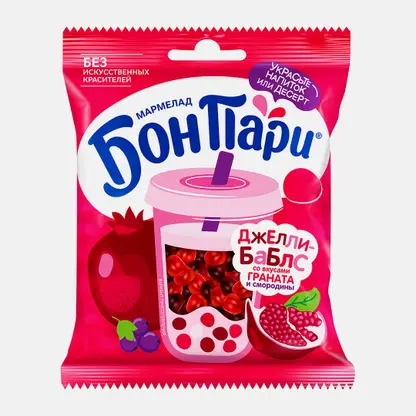 Мармелад Баблс гранат-смородина Бон Пари 100г