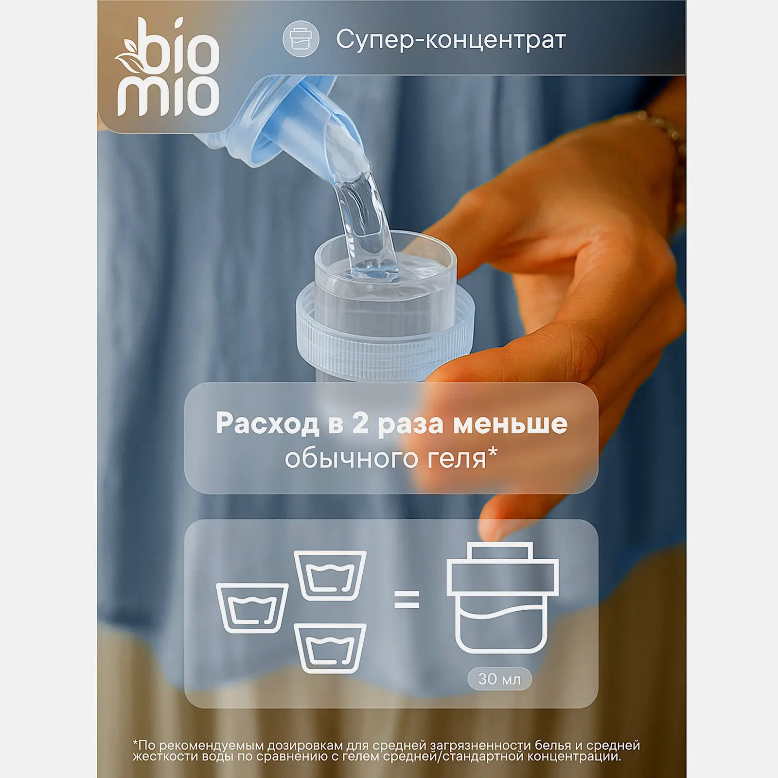 Гель и пятновыводитель для стирки 2в1 Biomio 900мл - фото 3