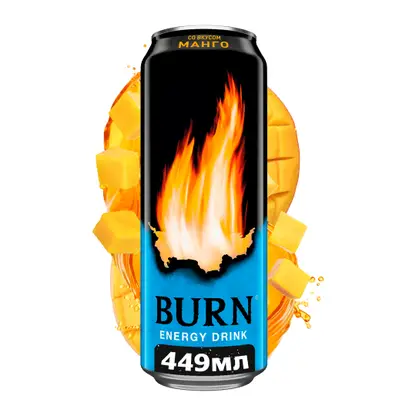 Изображение товара Энергетический напиток Burn Манго 449мл