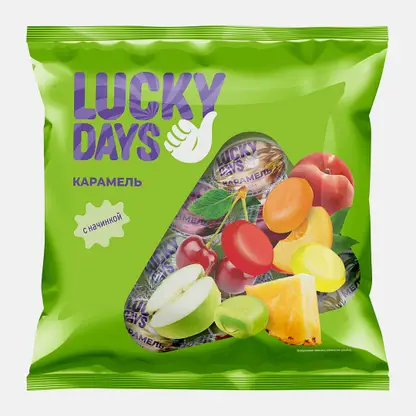 Карамель Lucky Days с фруктовой начинкой 250г