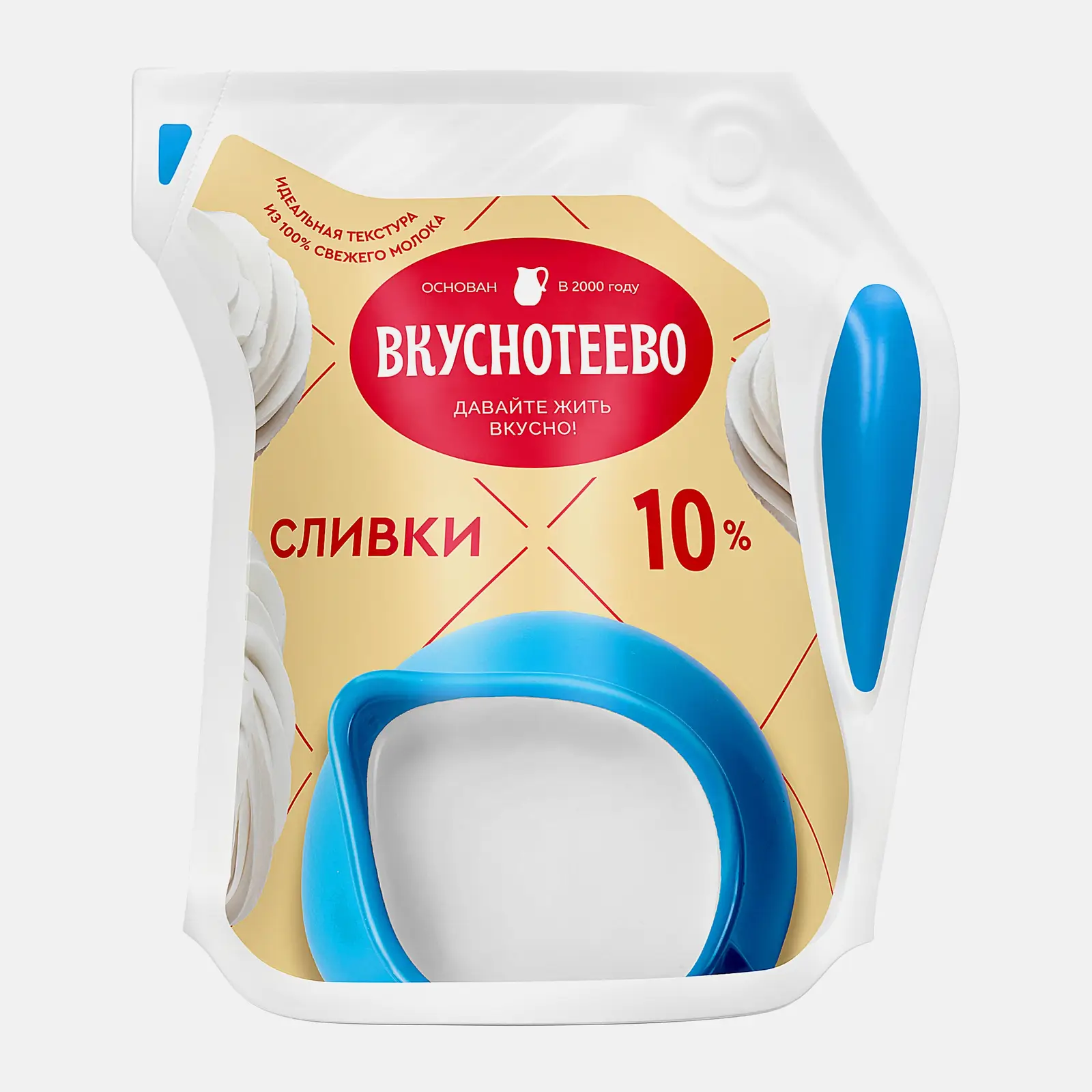 Сливки Вкуснотеево 10% ультрапастеризованные 125г