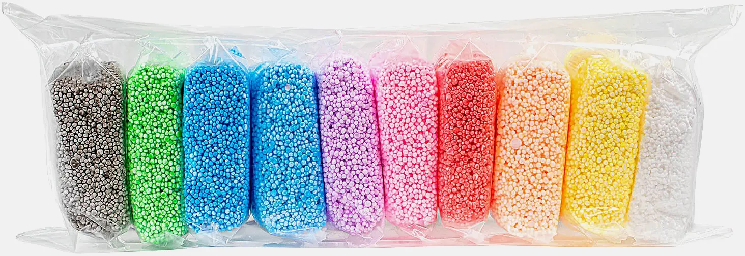 Шариковый пластилин Астком набор 10 цветов 6*6*22см 80г