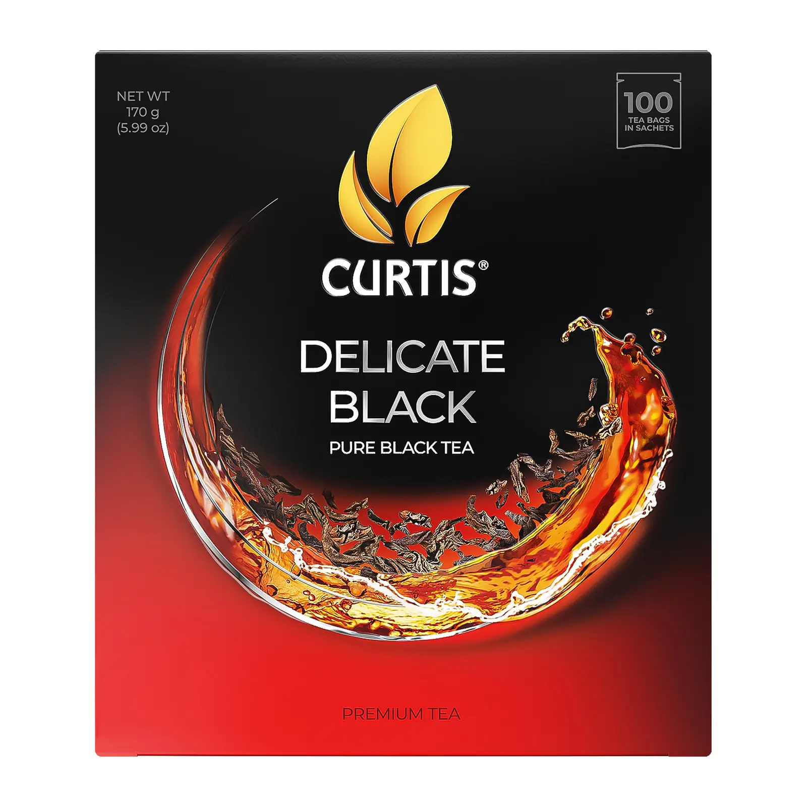 Изображение товара Черный чай Curtis Delicate Black 100саше 170г натуральный с бергамотом
