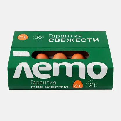 Яйца Лето С1 коричневые 20шт