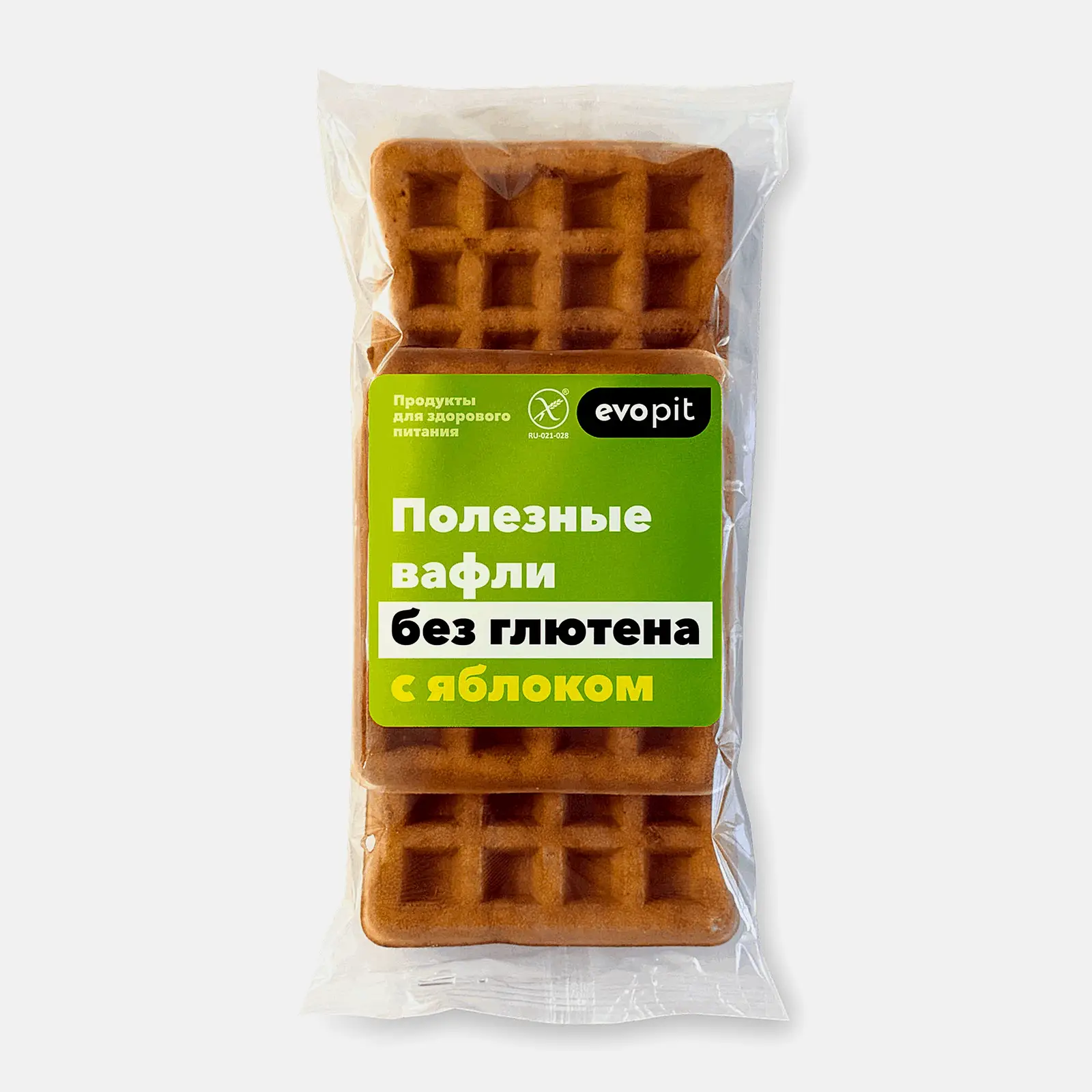 Изображение товара Бельгийские вафли без глютена с яблоком Evopit 220г