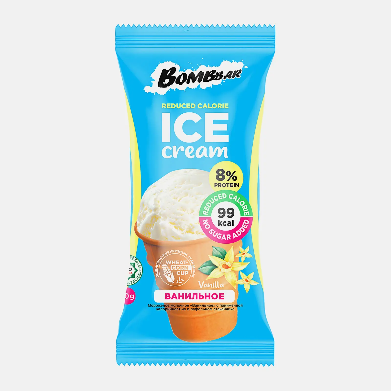 Изображение товара Мороженое ванильное без сахара Bombbar 80г натуральный вкус
