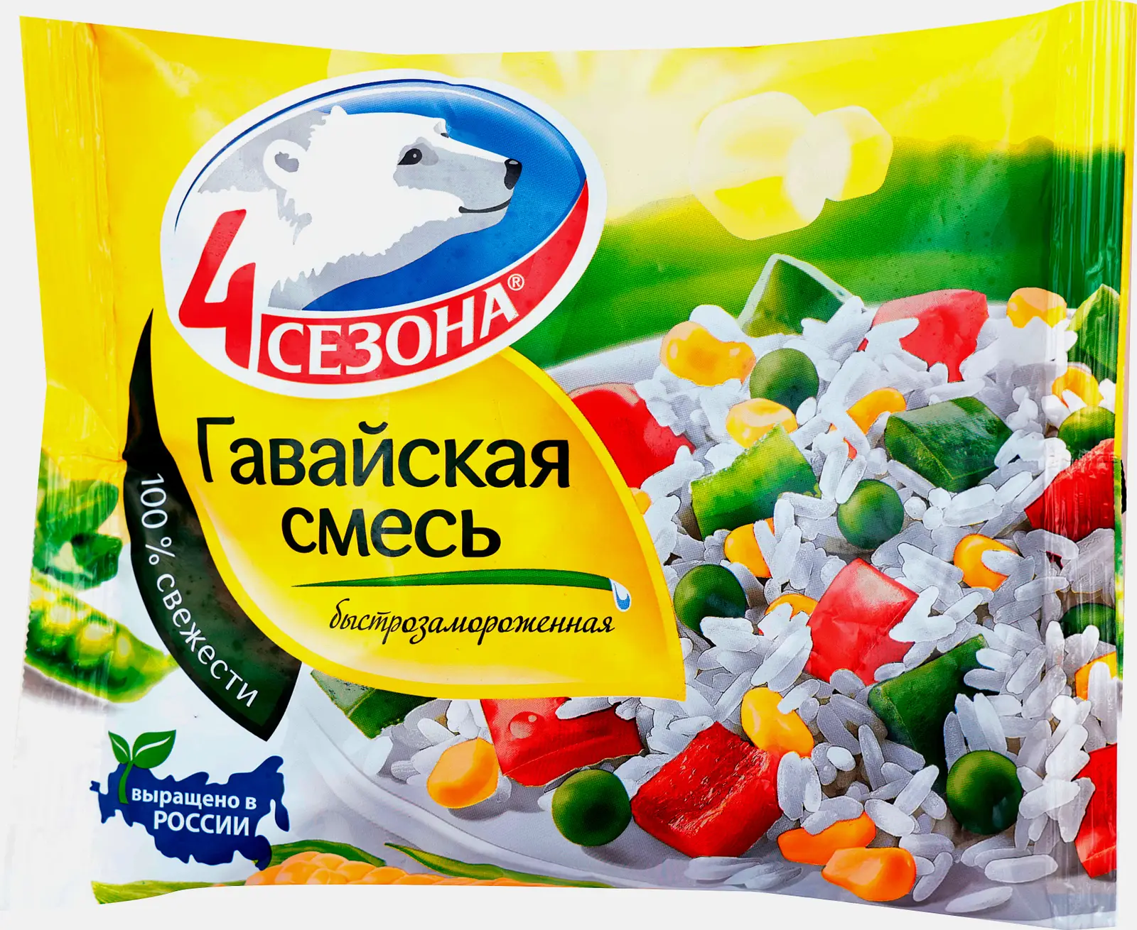 Смесь овощная 4 Сезона Гавайская быстрозамороженная 400г