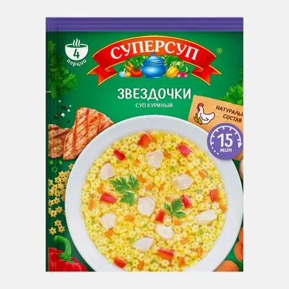 Суп куриный Суперсуп Звездочки 70г