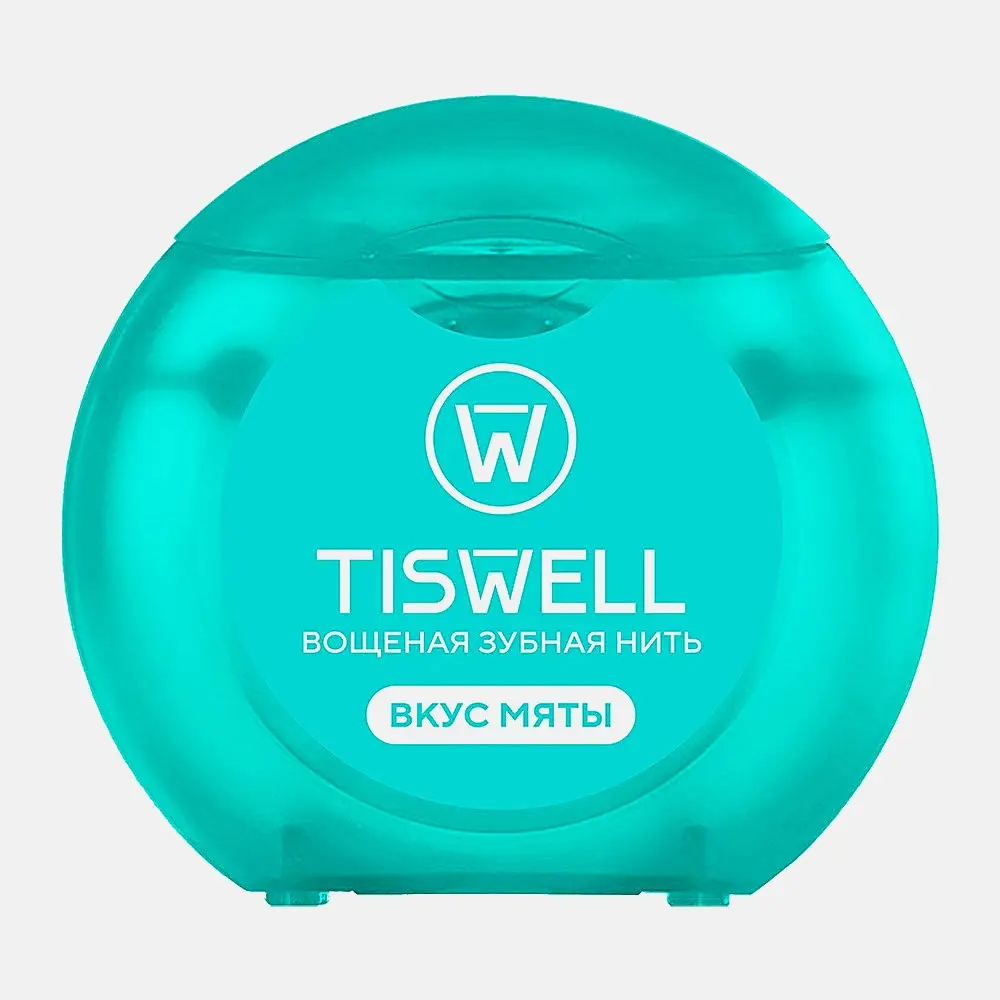 Зубная нить Tiswell вощеная вкус мяты - фото 2