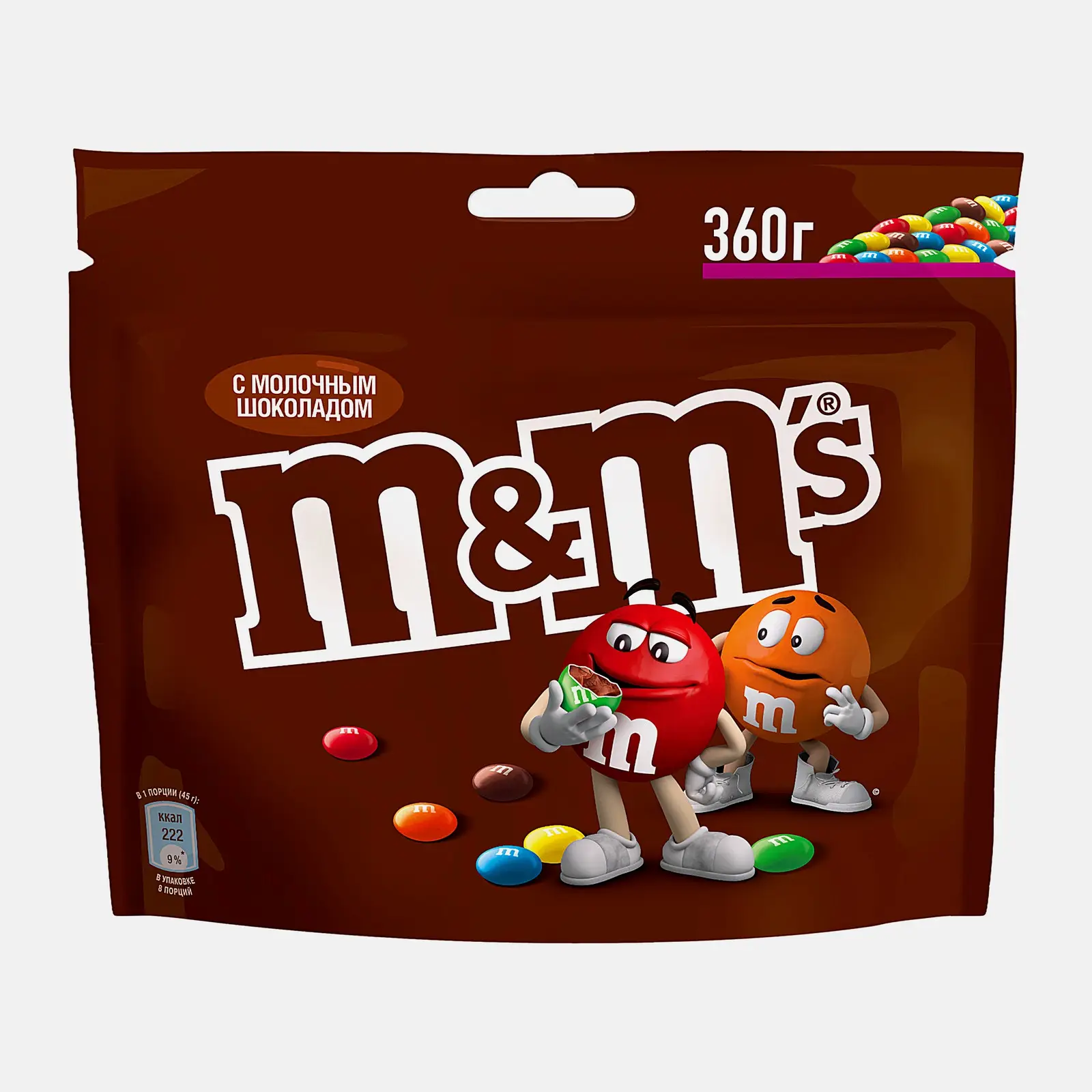 Драже c молочным шоколадом M&M's 360г Драже c молочным шоколадом M&M's 360г