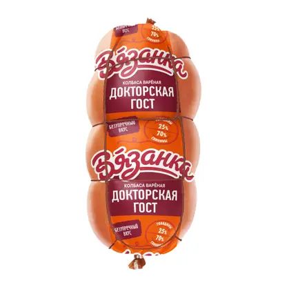 Изображение товара Колбаса Вязанка Докторская вареная 400г - Качественный мясной продукт
