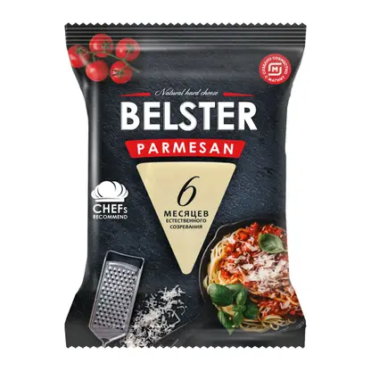 Изображение товара Сыр Пармезан Belster твердый 40% весовой Изображение товара Сыр Пармезан Belster твердый 40% весовой
