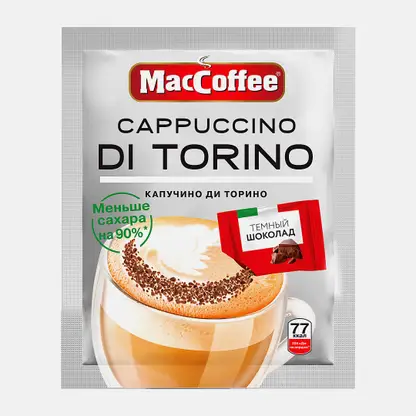 Растворимый кофе Maccoffee 2в1 Cappuccino Di Torino без сахара 16.5г