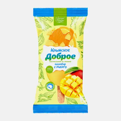 Мороженое Доброе Эскимо Манго в белом шоколаде 75г