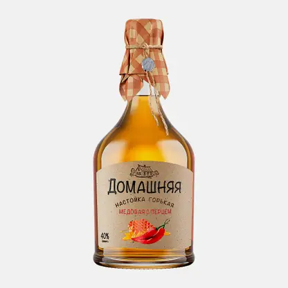 Настойка горькая Питейный дом Домашняя Медовая с перцем 40% 500мл