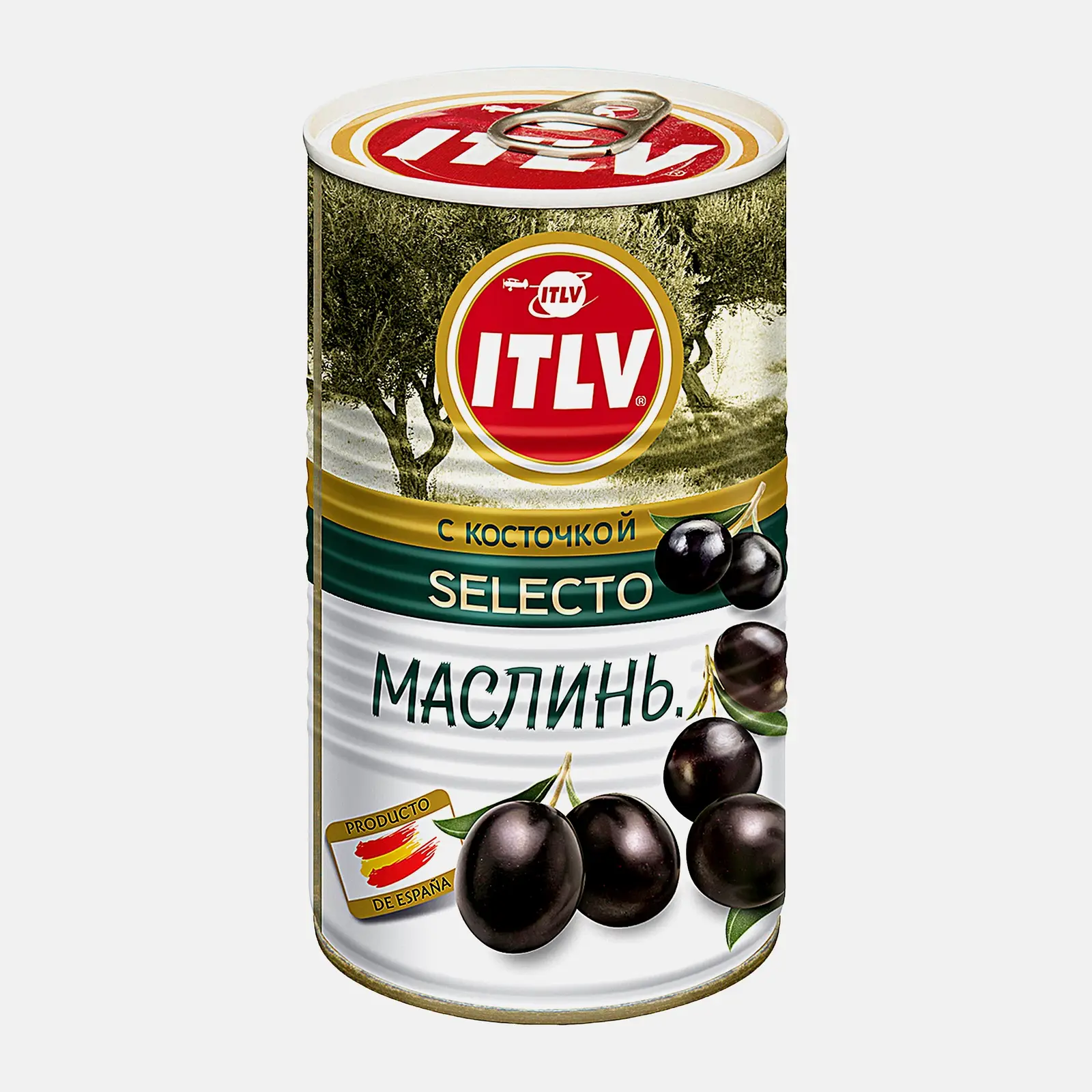 Маслины Itlv с косточкой 350г